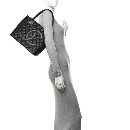 Chanel Caviar Quilted Medallion Tote Black 2 of 12