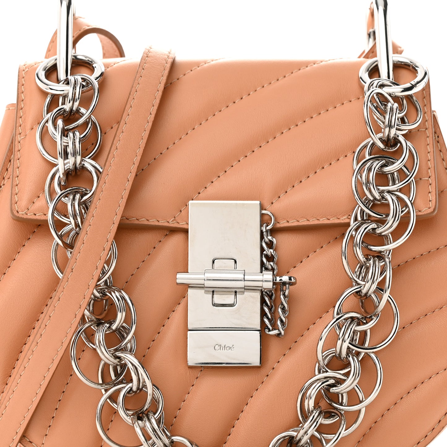 Calfskin Quilted Mini Drew Bijou Shoulder Bag Blushy Pink