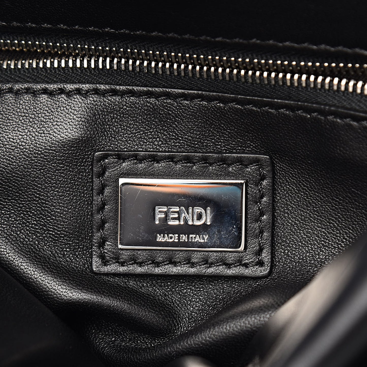 Nappa Waves Bi-Color Mini Peekaboo Iconic Satchel Black Turchese
