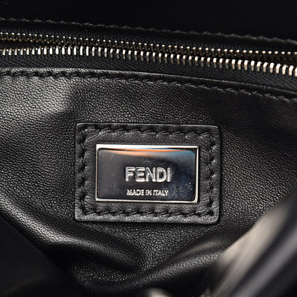 Fendi Nappa Waves Bi-Color Mini Peekaboo Iconic Satchel Black Turchese 7 of 11