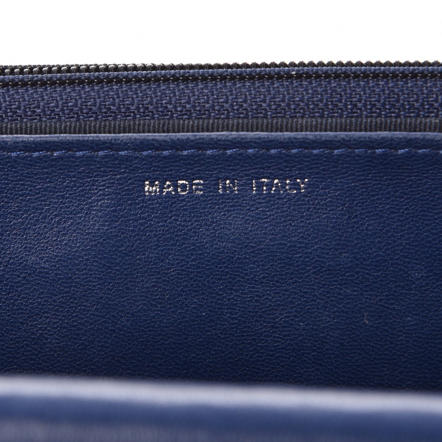 Patent Calfskin Quilted Reissue Wallet On Chain WOC Dark Navy Blue