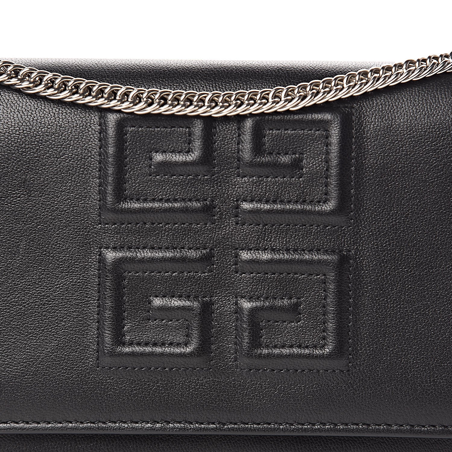 Givenchy Lambskin Emblem Chain Wallet Black 10 of 12