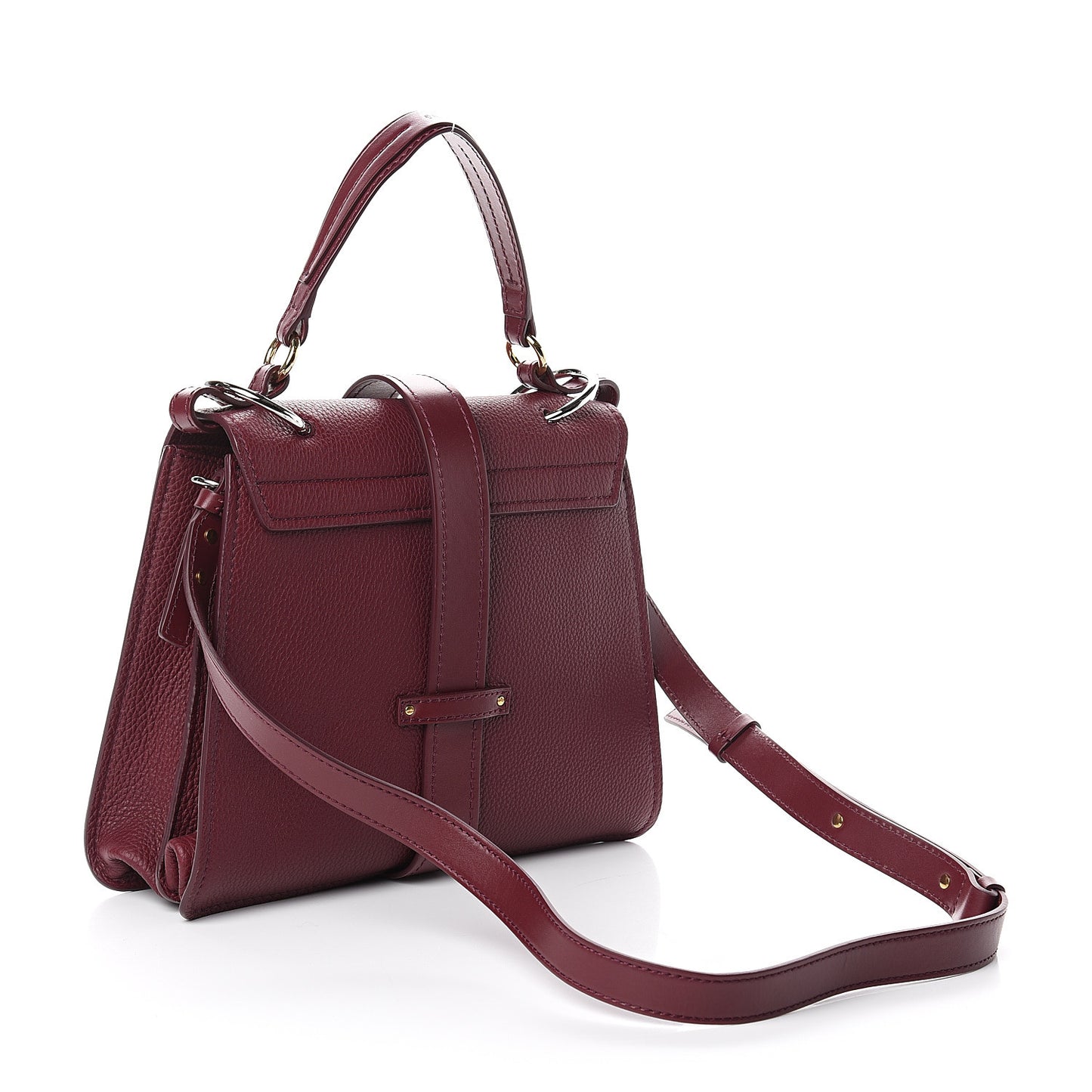 Grained Calfskin Medium Aby Day Shoulder Bag Red