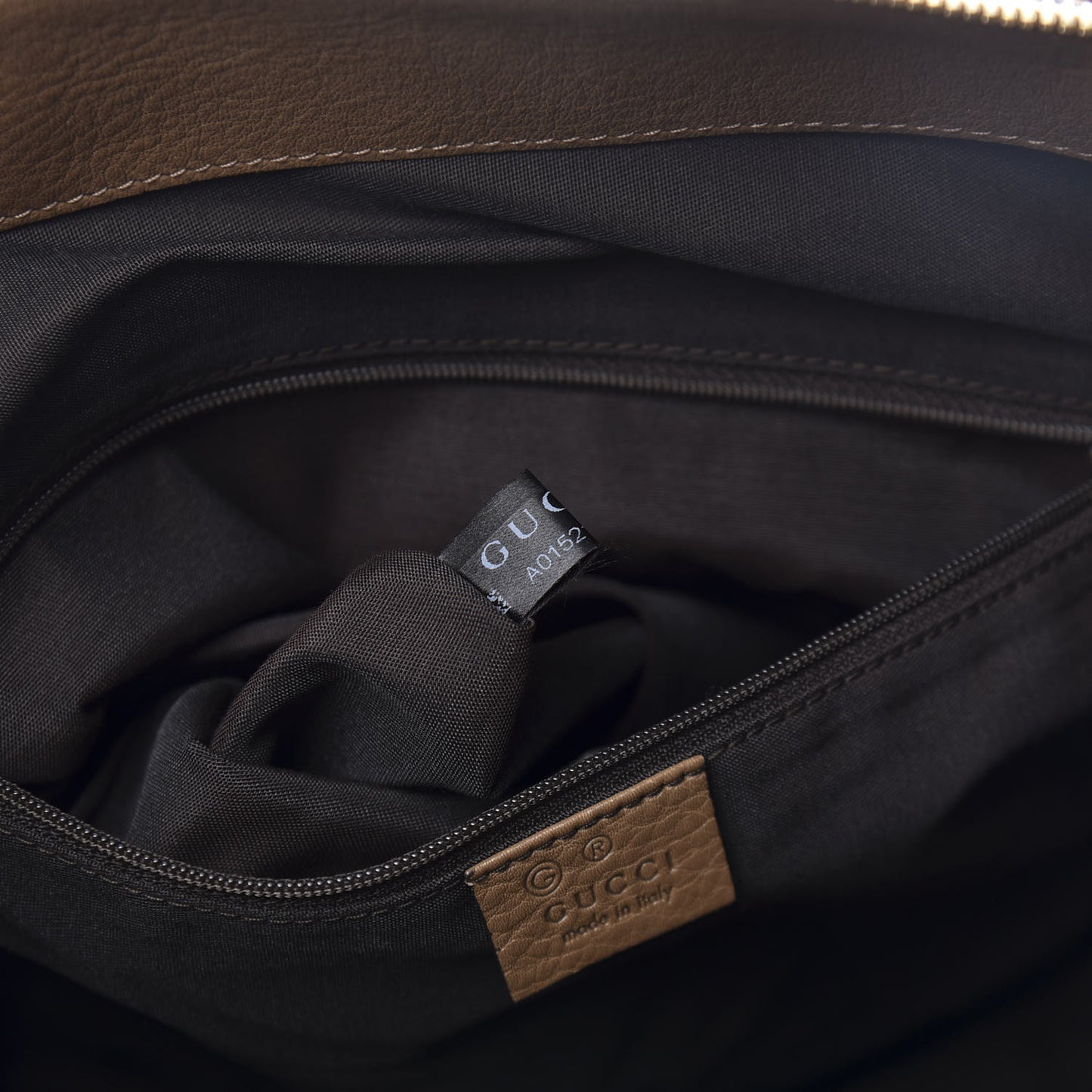 Calfskin GG Running Tote Brown