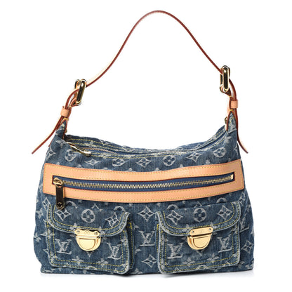 Louis Vuitton Monogram Denim Baggy PM Blue 1 of 9