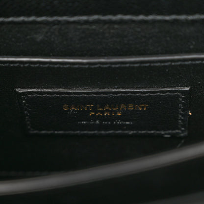 Saint Laurent Grain de Poudre Mini Classic Monogram Cassandra Top Handle Black 6 of 9