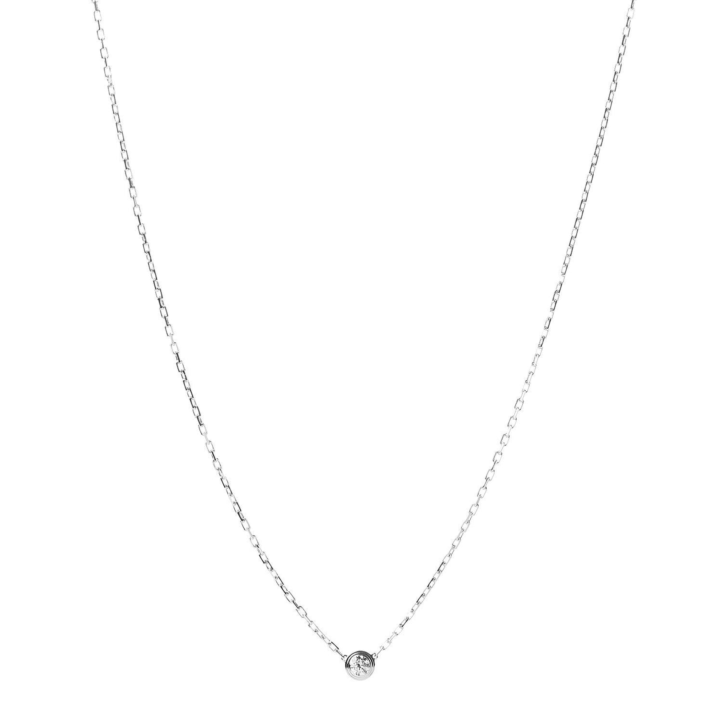18K White Gold Diamond SM D'Amour Pendant Necklace