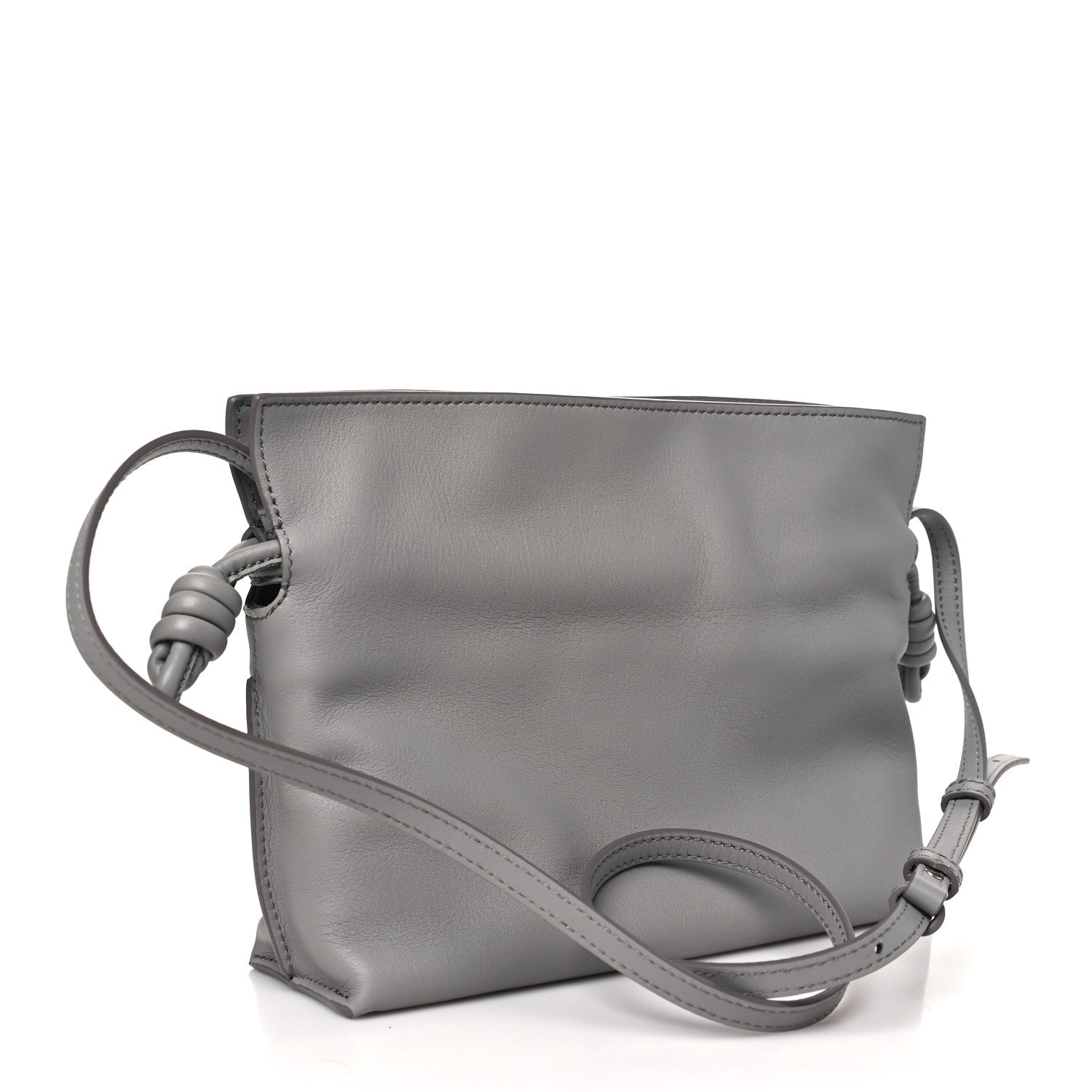 Loewe Calfskin Mini Flamenco Knot Clutch Clutch Pearl Grey 3 of 10