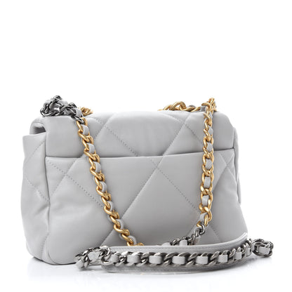 Chanel Lambskin Quilted Medium Chanel 19 Flap Grey 3 of 11