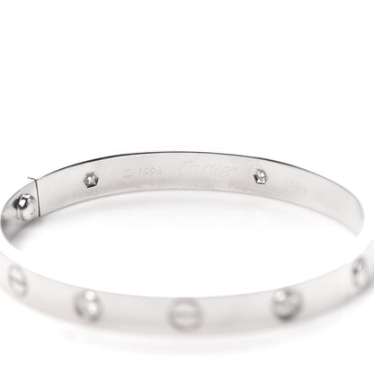 Cartier 18K White Gold 6 Diamond LOVE Bracelet 16 6 of 6
