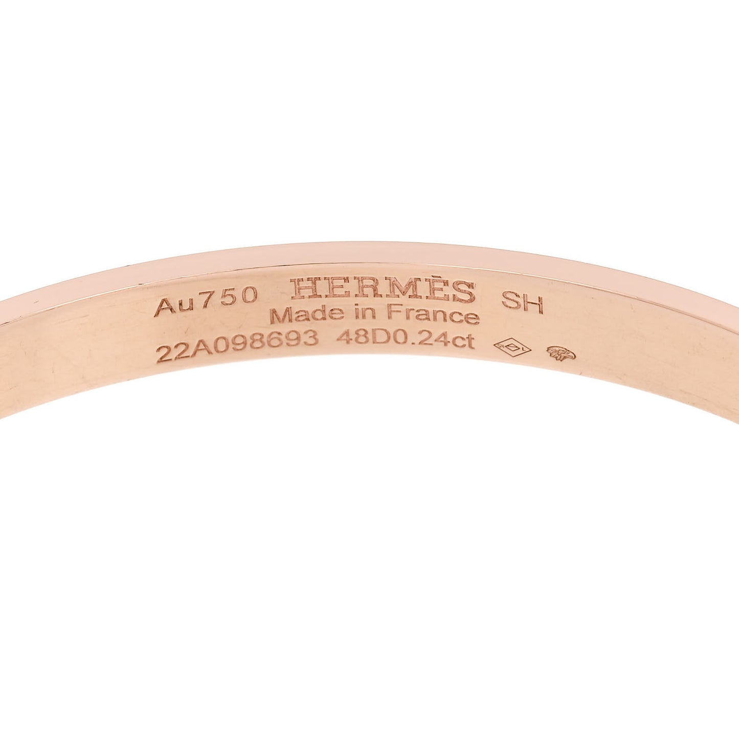 18K Rose Gold Diamond PM Collier De Chien Bracelet SH