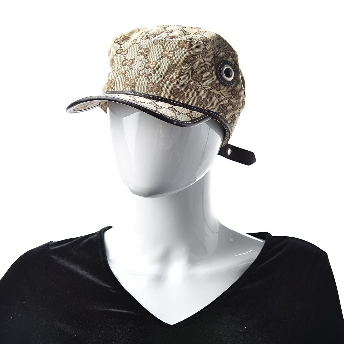 Monogram Military Hat L Brown