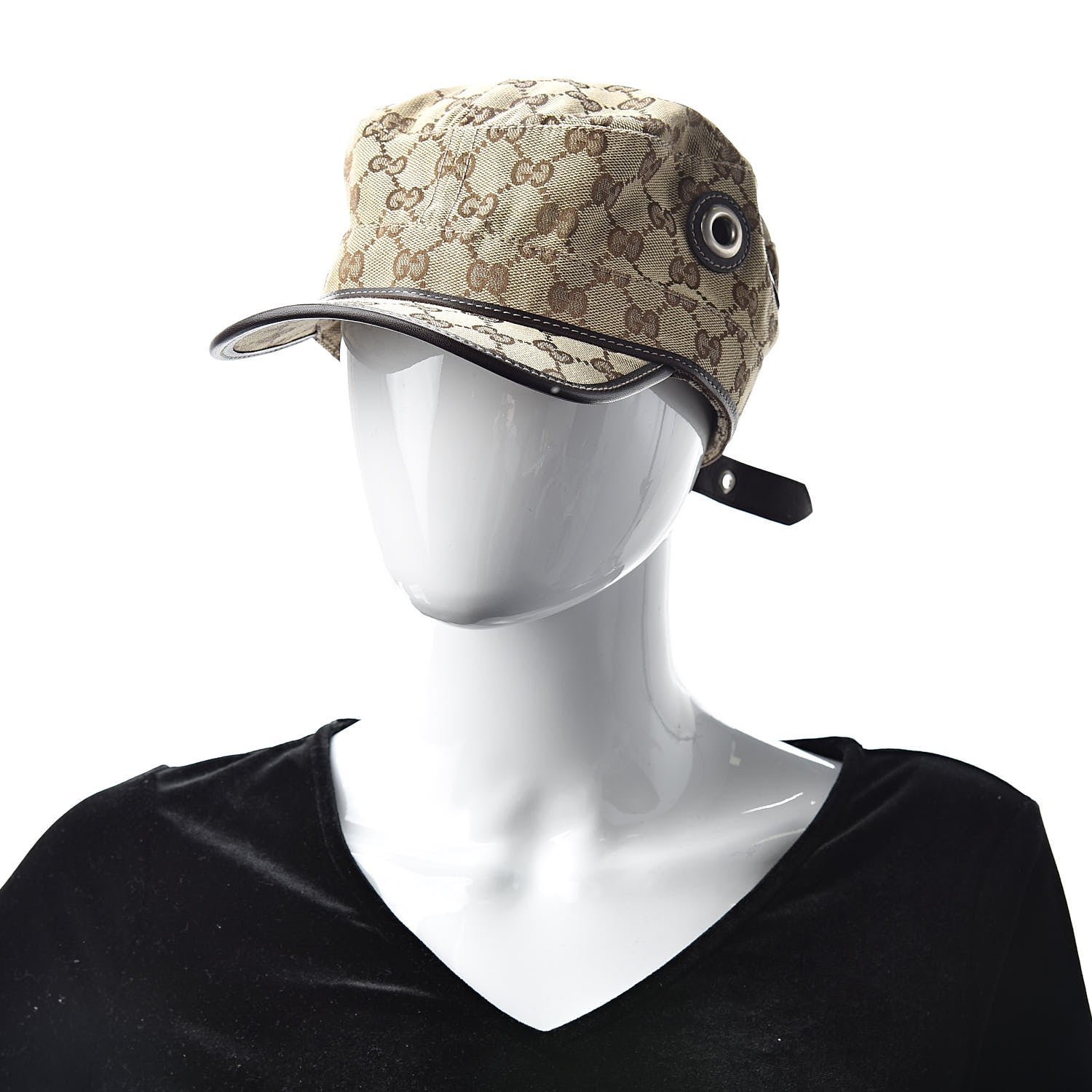 Gucci Monogram Military Hat L Brown 2 of 7