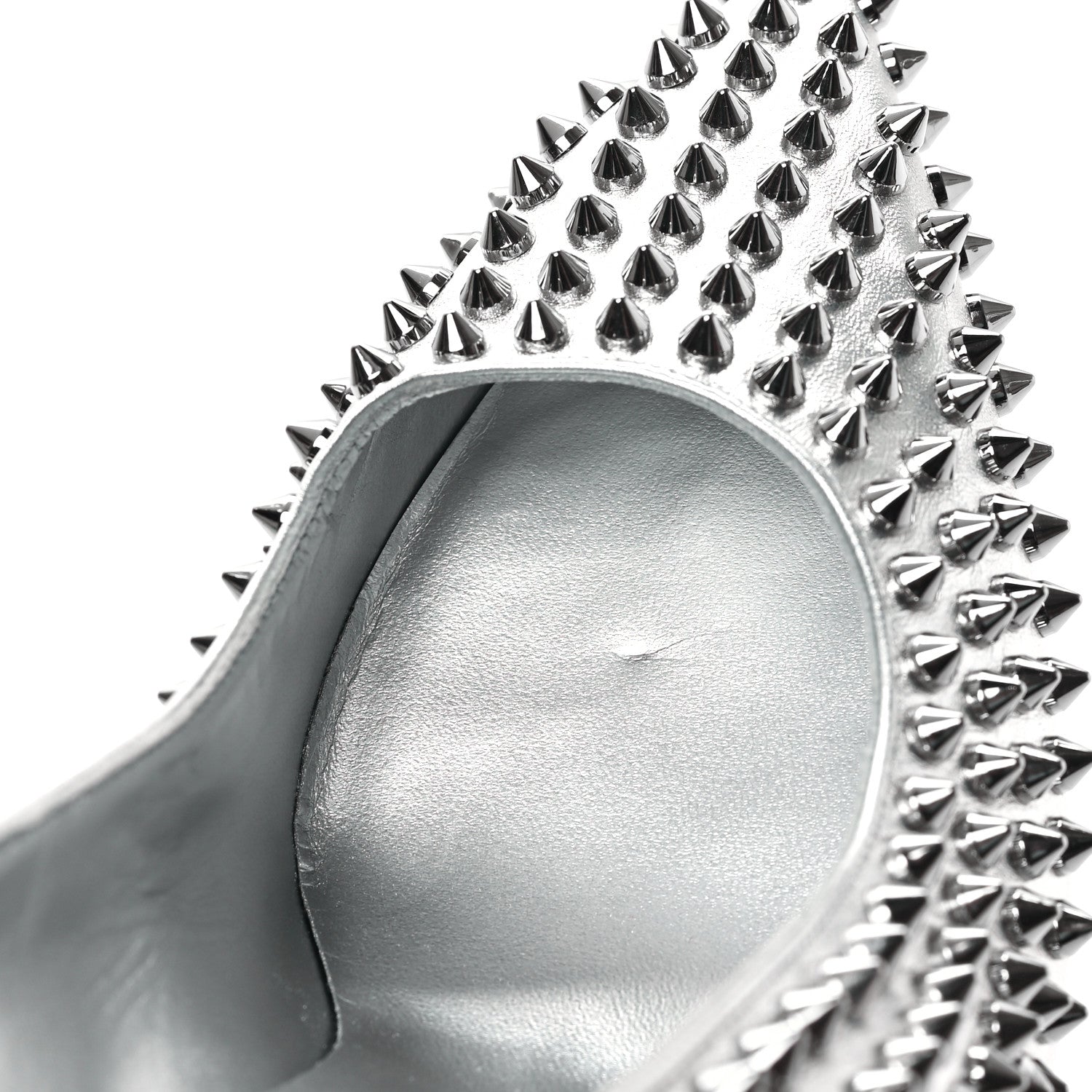 Christian Louboutin Metallic Nappa Condora Spikes 100 Pumps 40 Silver 7 of 7