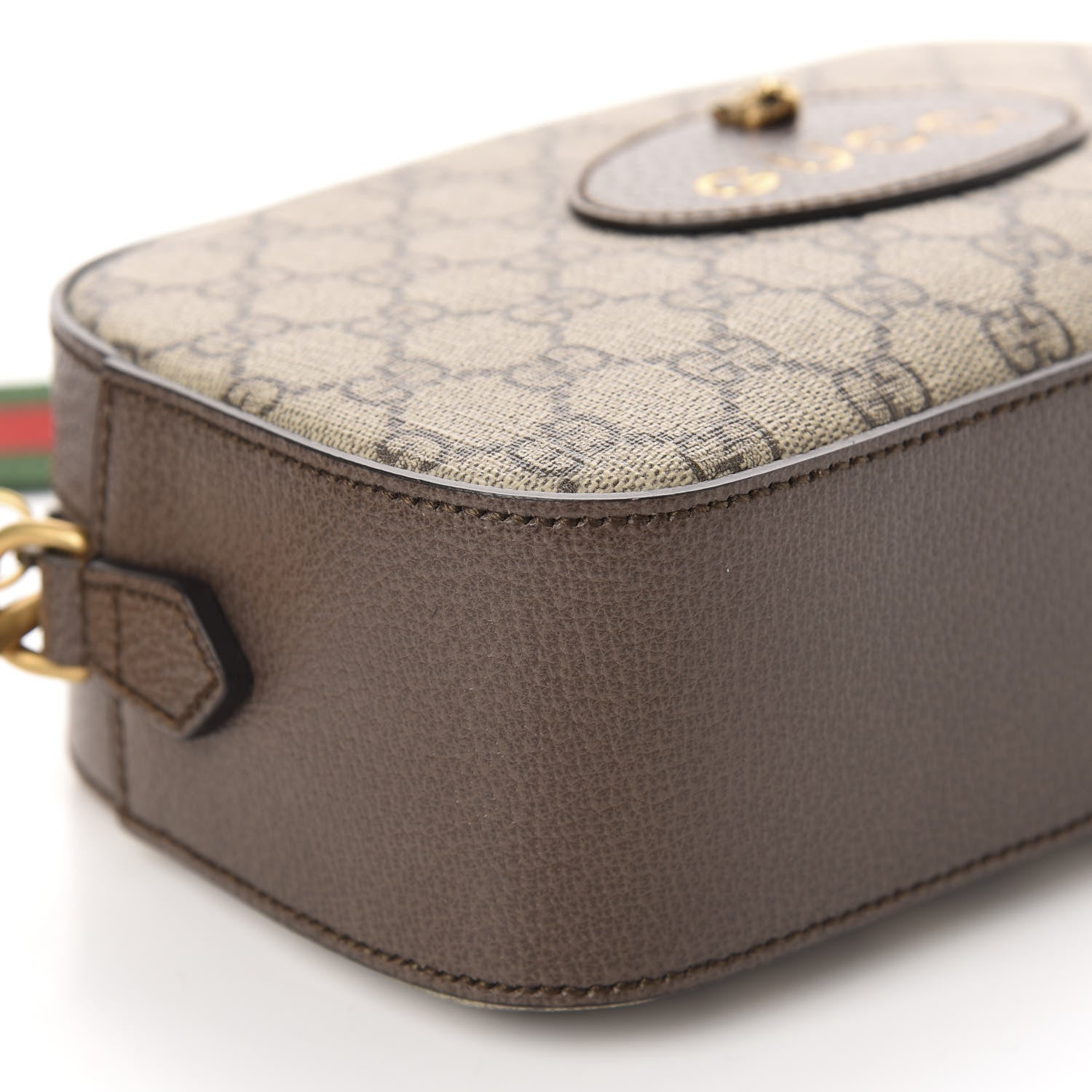 Gucci GG Supreme Monogram Web Neo Vintage Shoulder Bag Beige New Acero Crop 6 of 11