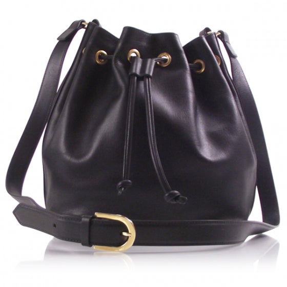 Chloe Leather Aurore Bucket Bag Black 1 of 12