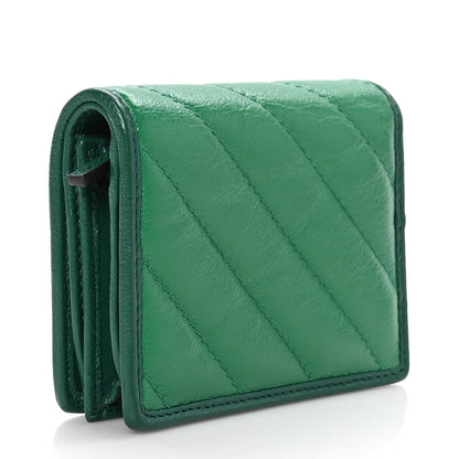 Gucci Azalea Calfskin Enamel Matelasse Diagonal Torchon GG Marmont Card Case New Shamrock Emerald 3 of 10