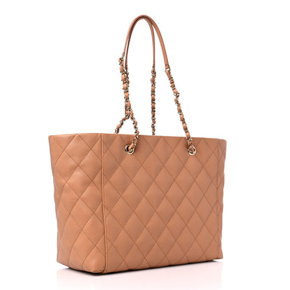 Chanel Caviar Quilted Large Shopping Tote Dark Beige 3 of 11