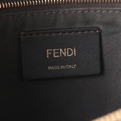Fendi X FILA Glazed Fabric Vitello Century FF 1974 Mania Belt Bag Mogano Panna White 6 of 10