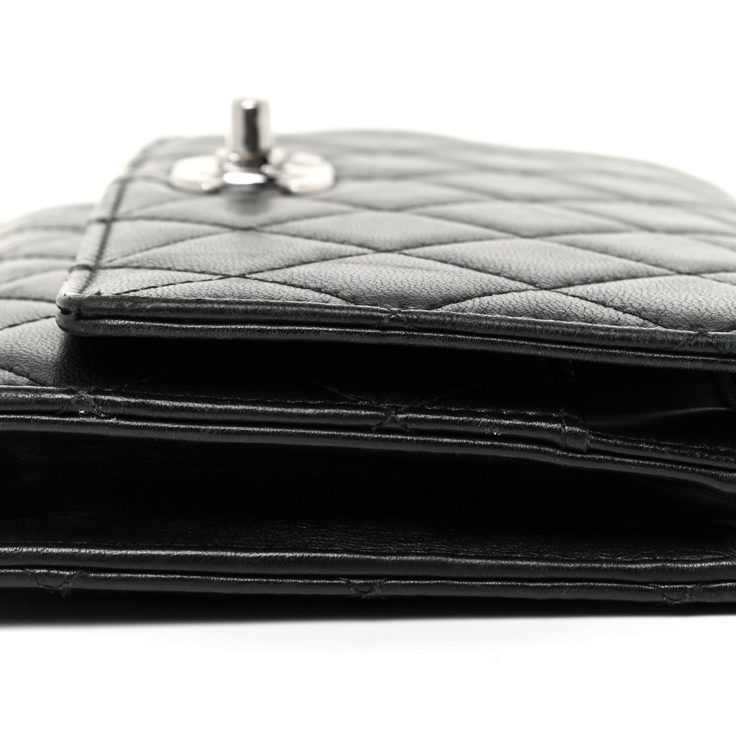 Chanel Lambskin Quilted Trendy CC Wallet On Chain WOC Black 16 of 22