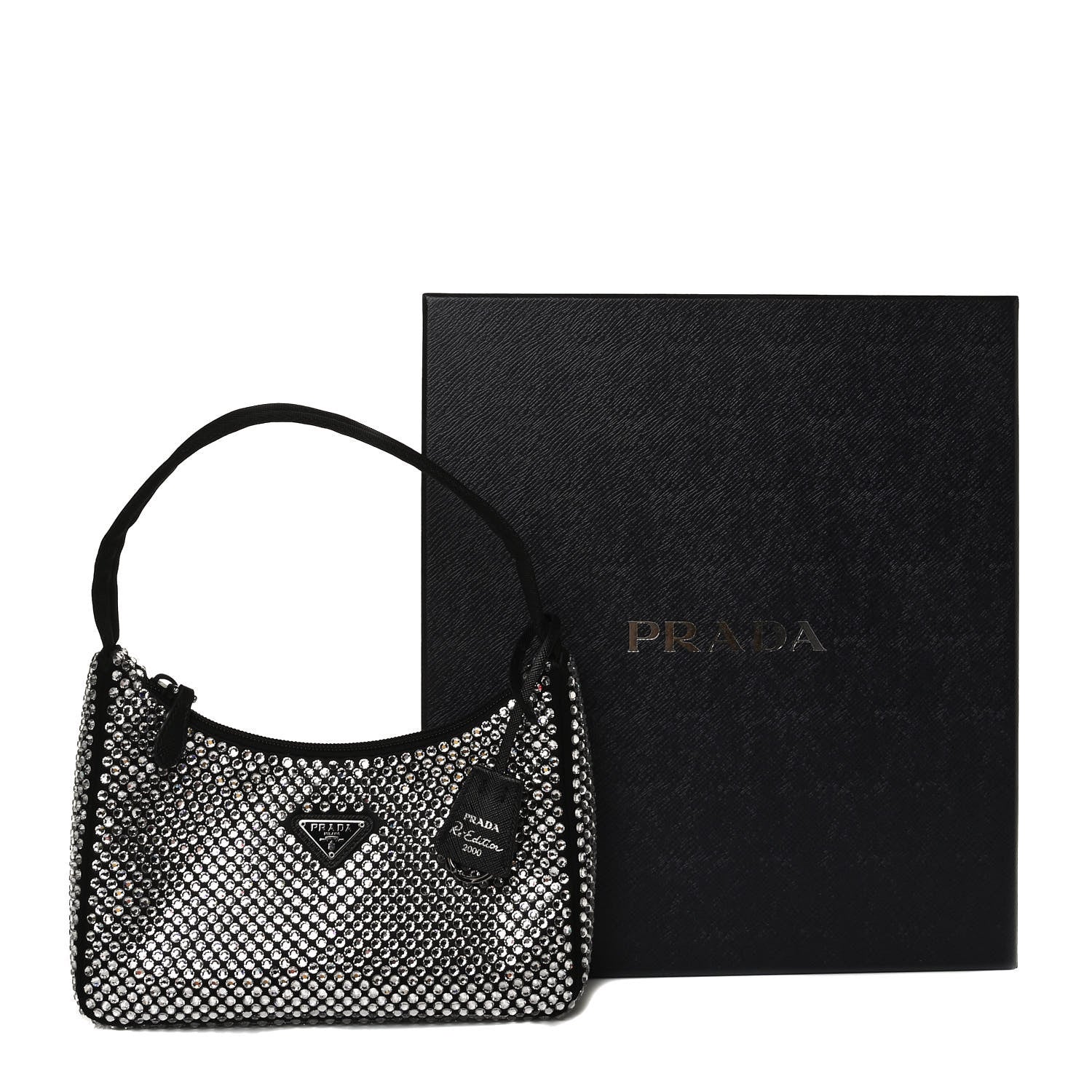 Prada Satin Crystal Mini Re-Edition 2000 Bag Cristal 11 of 11