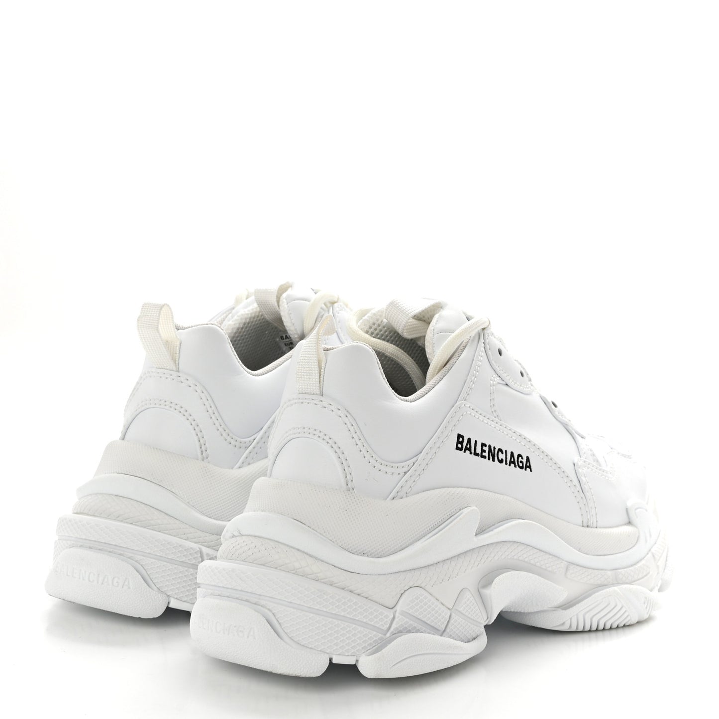 Fabric Mesh Womens Triple S Sneakers 37 White
