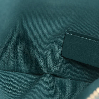 Chanel Lambskin Quilted Chanel 19 Zip Card Holder Wallet Dark Green 9 of 14