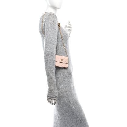 Chanel Lambskin Quilted Pearl Crush Clutch With Chain Light Pink 2 of 11