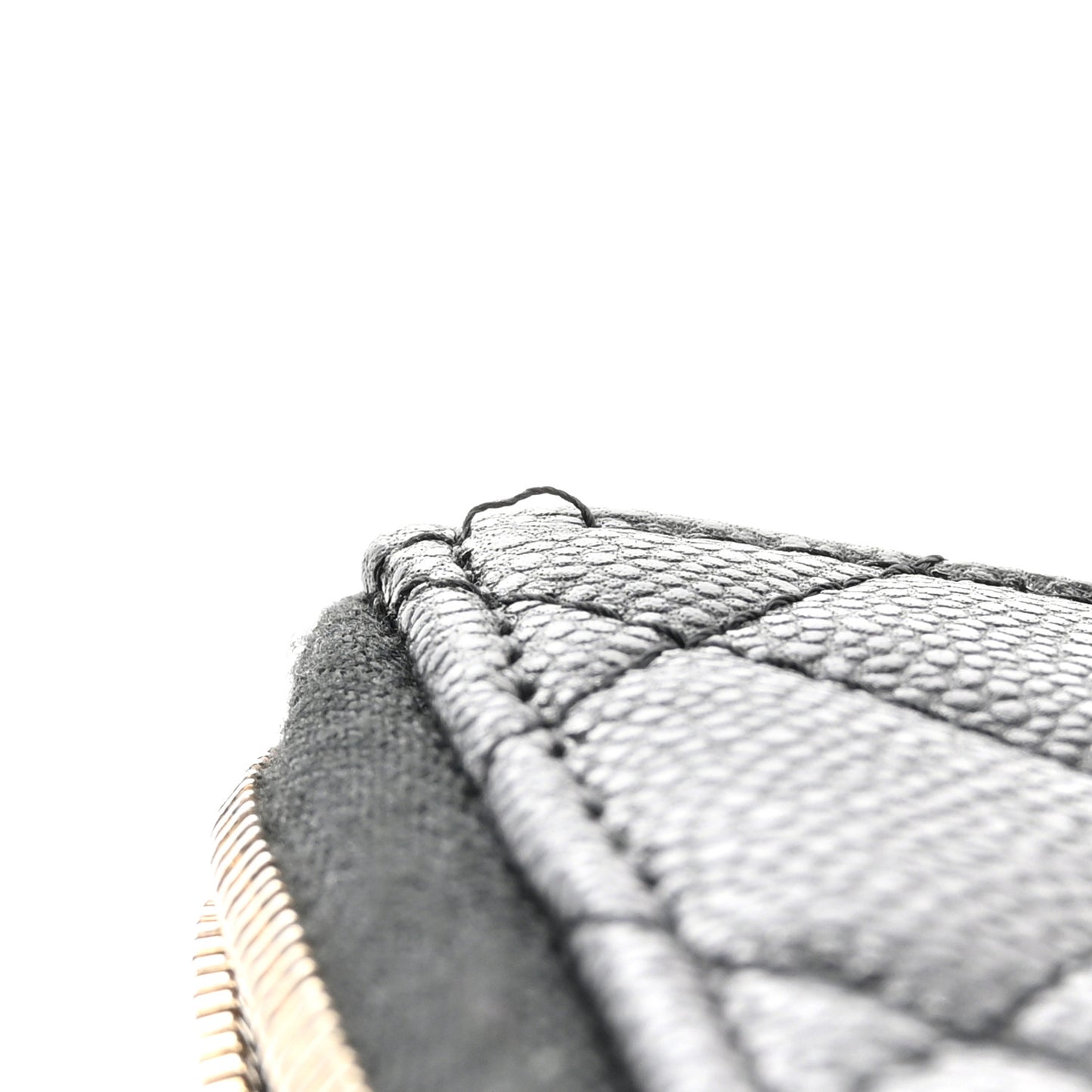 Caviar Quilted Flap Zip Pouch Black