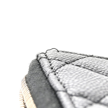 Chanel Caviar Quilted Flap Zip Pouch Black 10 of 11