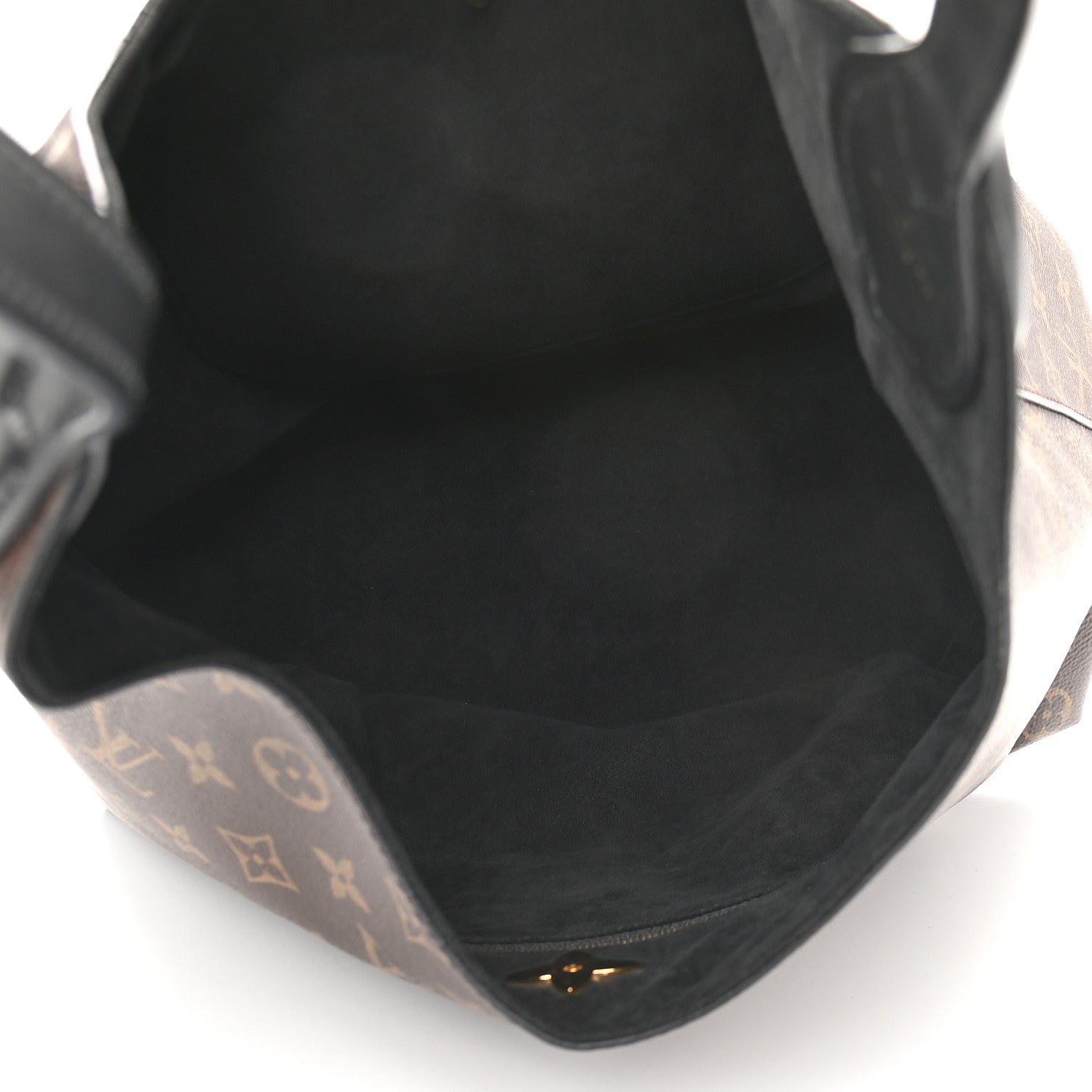 Louis Vuitton Monogram Flower Hobo Black 5 of 10