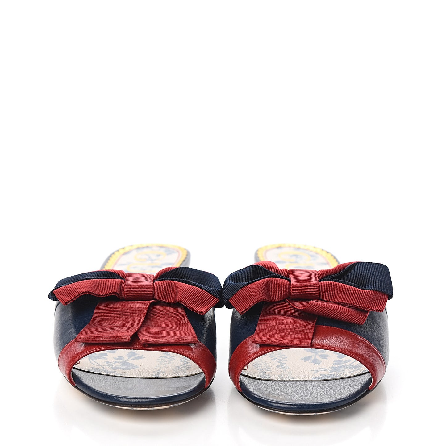 Malaga Kid Sackville Web Bow Slide Sandals 36.5 Navy
