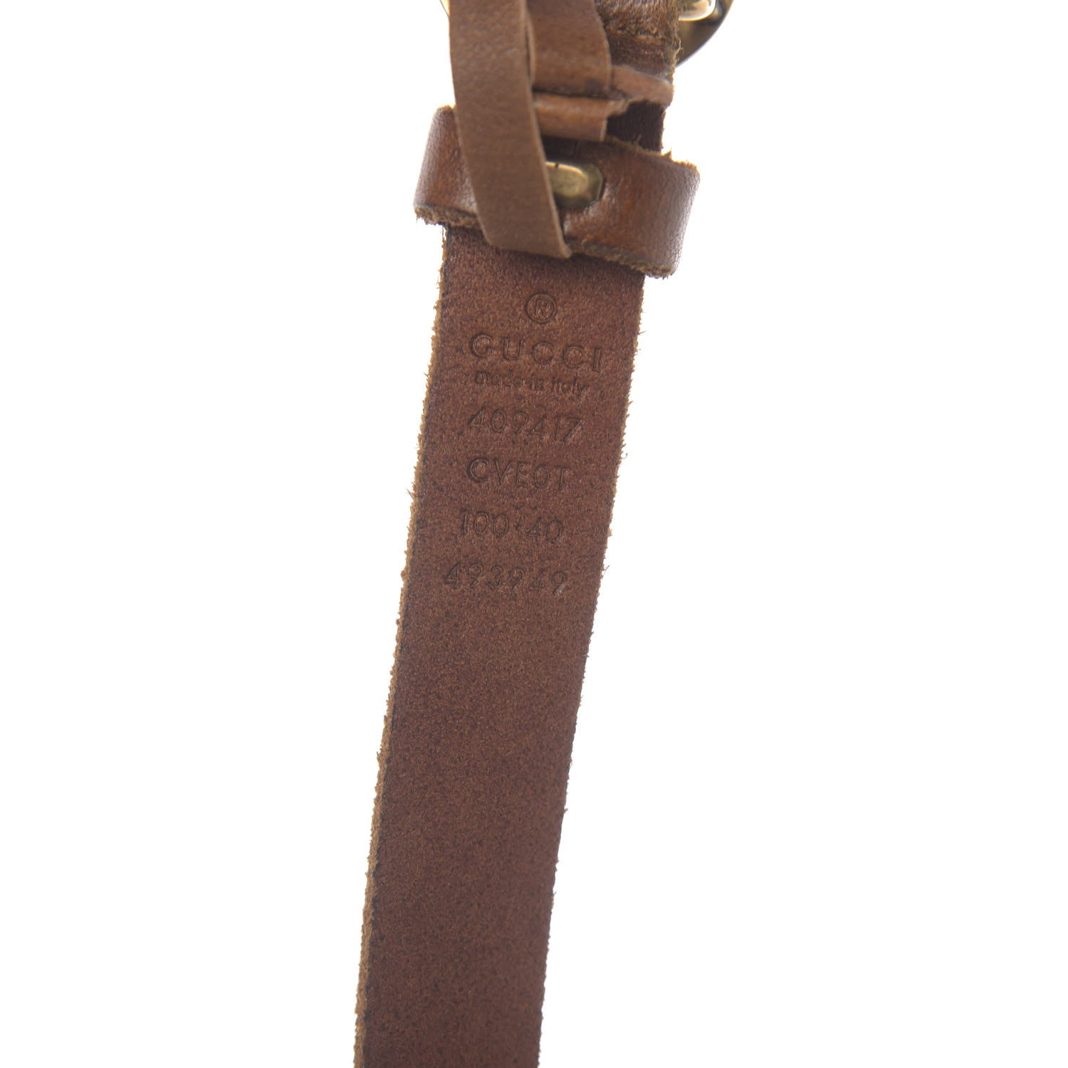 Gucci Faded Calfskin Double G 20mm Belt 100 40 Cuir 3 of 5