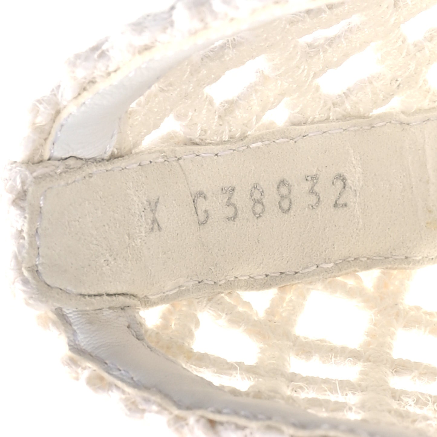Cord Braided CC Mocassin Loafers 39.5 White