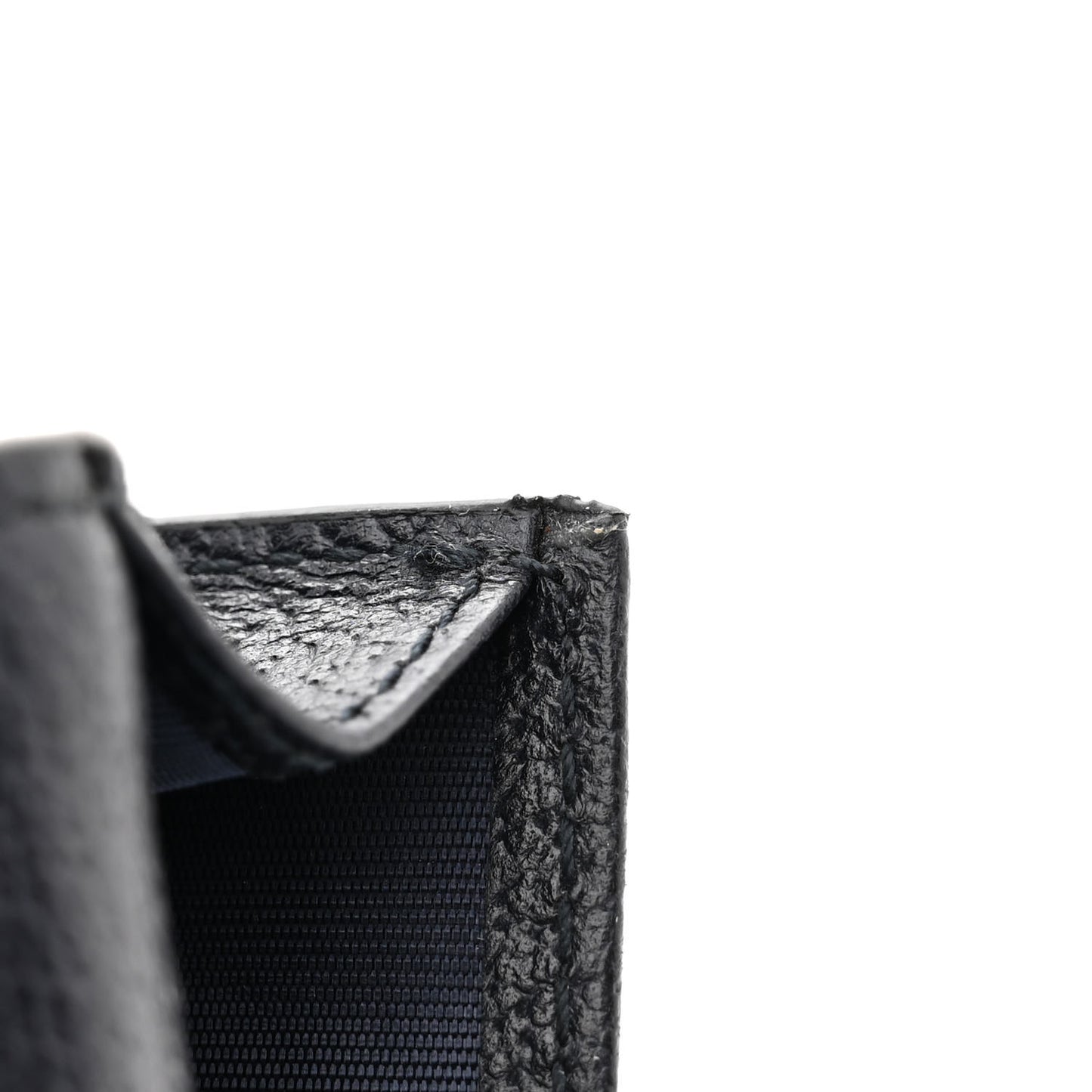 GG Supreme Monogram Textured Dollar Calfskin Card Case Blue Dark Blue