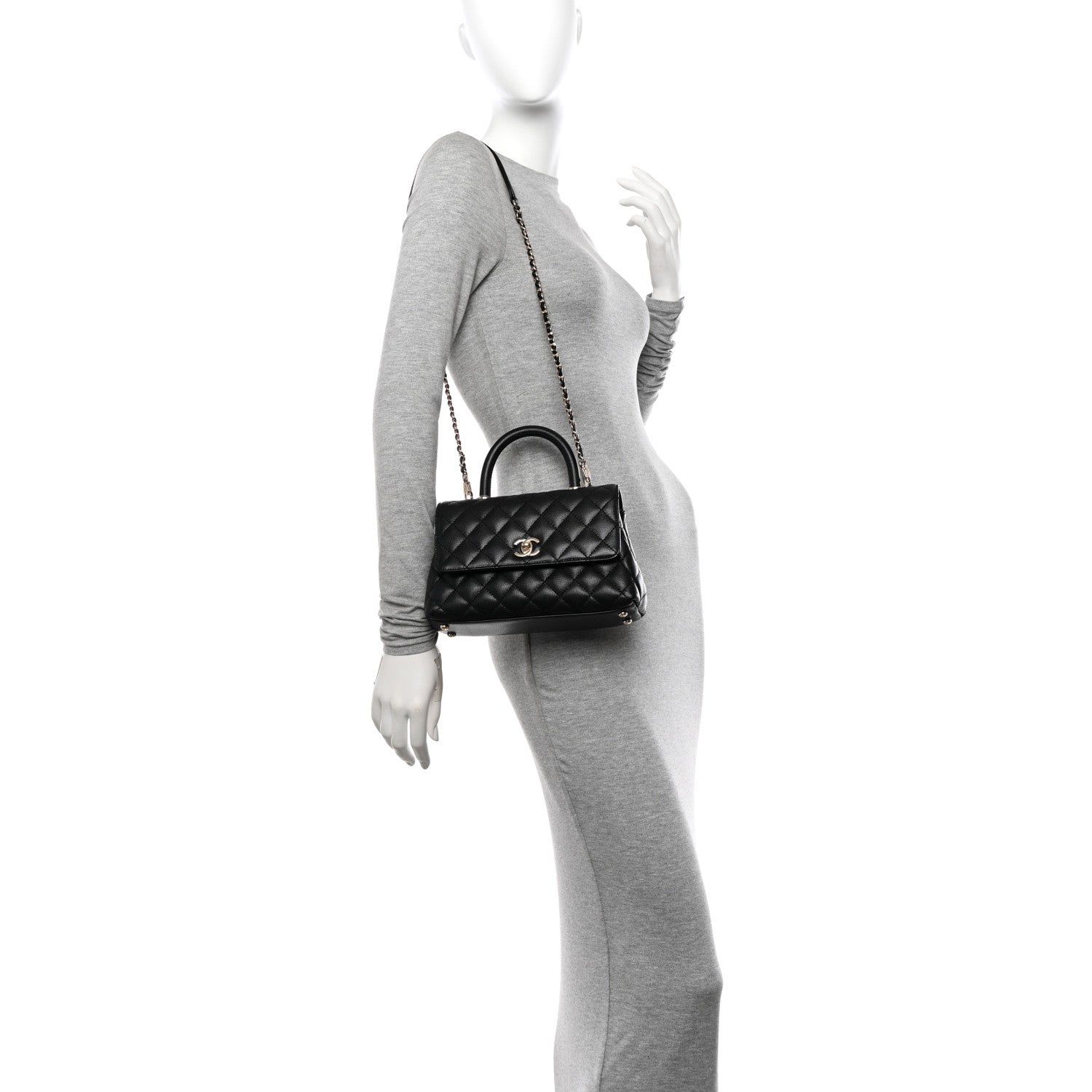 Chanel Caviar Quilted Mini Coco Handle Flap Black 3 of 10