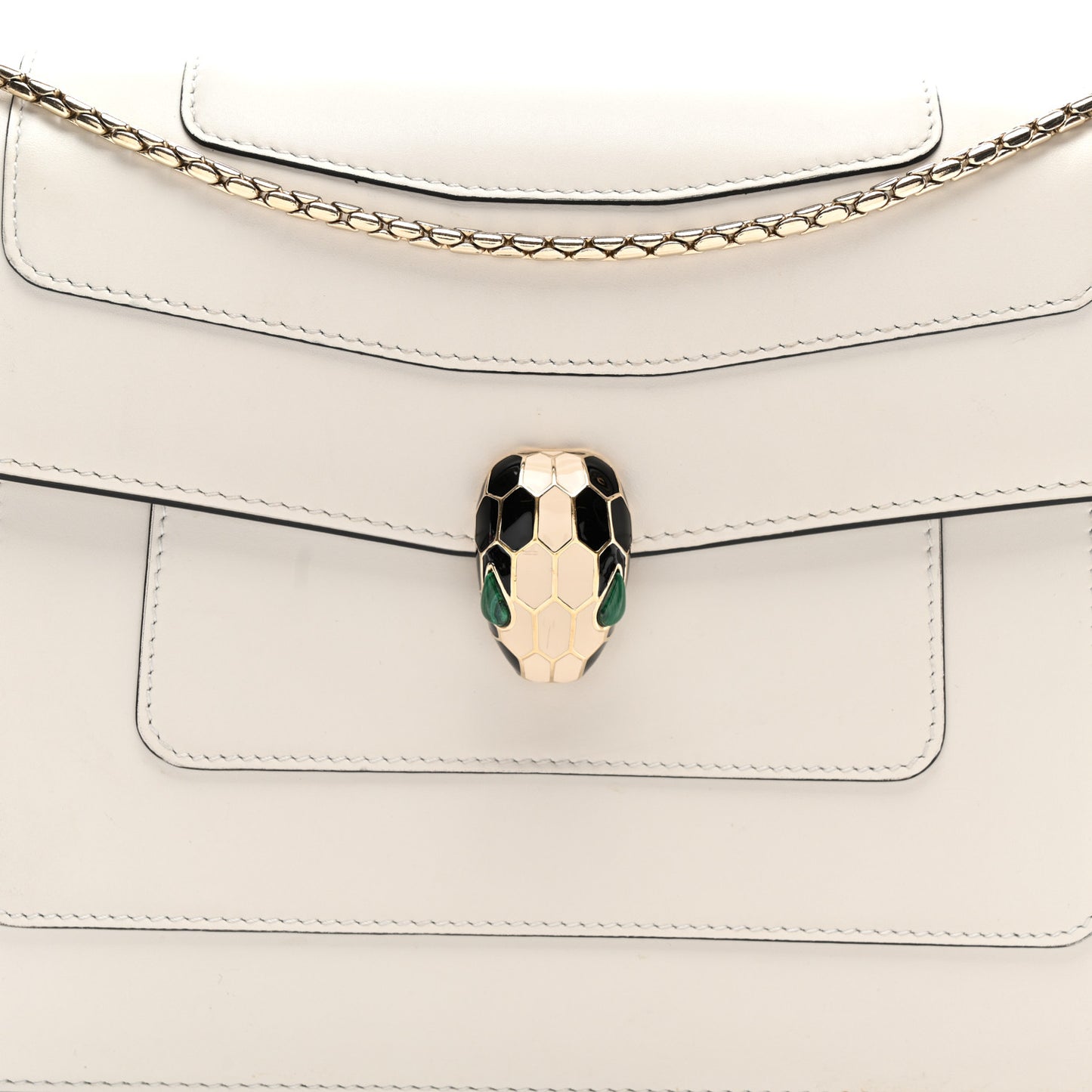 Calfskin Serpenti Forever Crossbody Bag White Agate