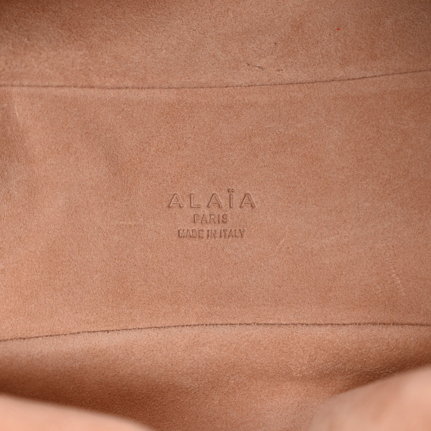 Alaia Calfskin Laser Cut Samia Clutch Red 6 of 6