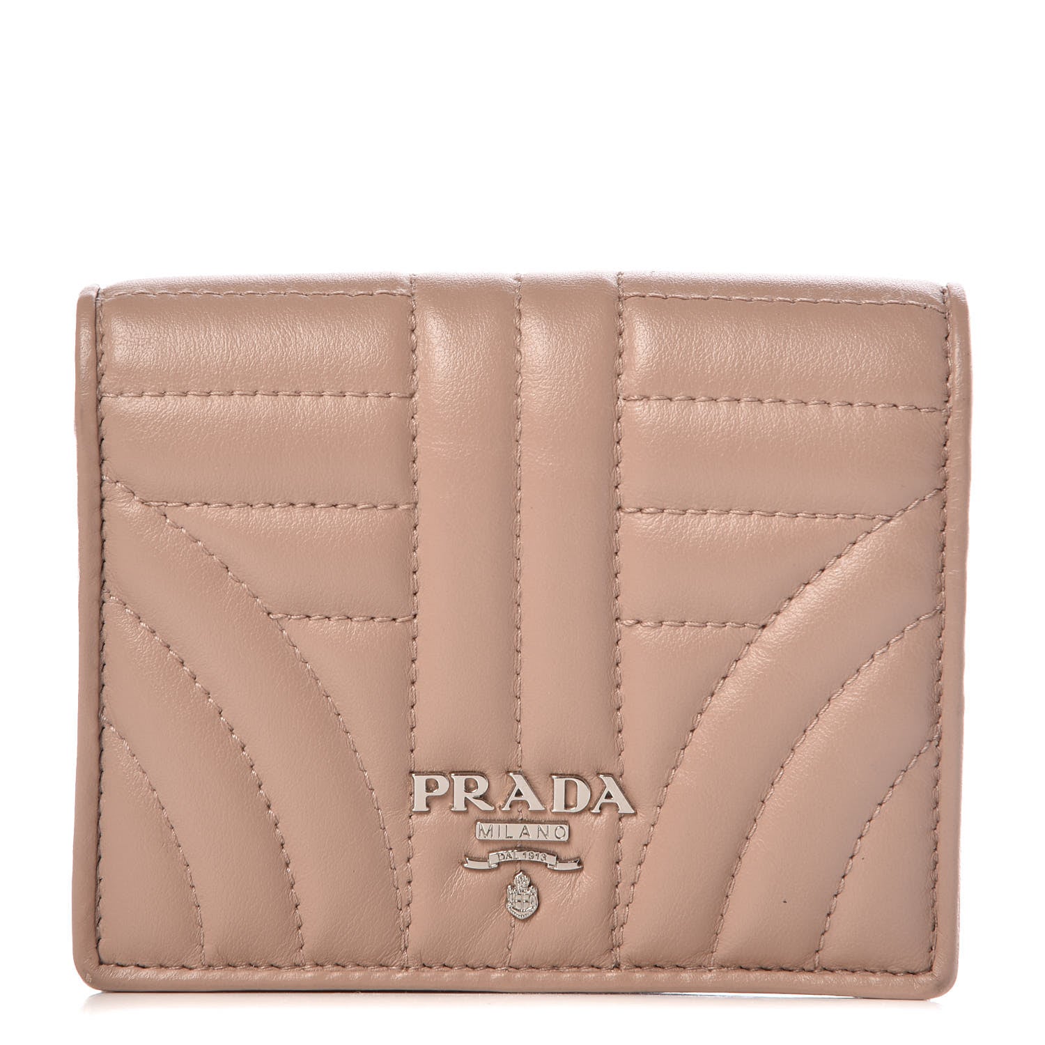 Prada Soft Calfskin Impunture Diagramme Wallet Cipria 1 of 7