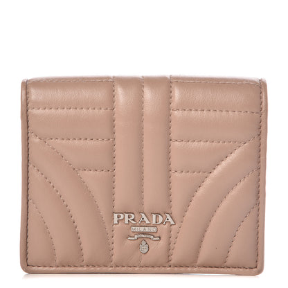 Prada Soft Calfskin Impunture Diagramme Wallet Cipria 1 of 7