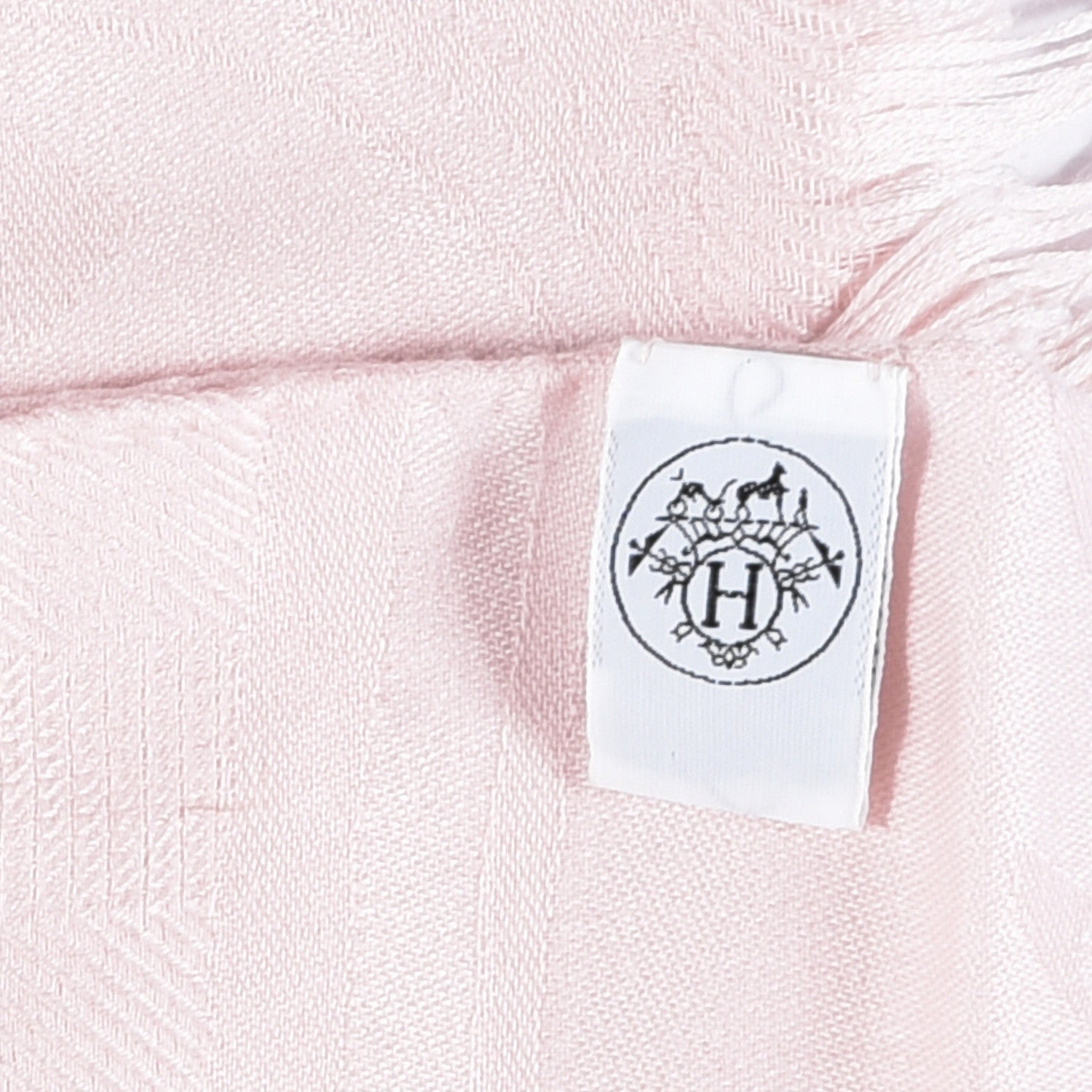Hermes Cashmere Silk New Libris Stole Rose Petale 4 of 5