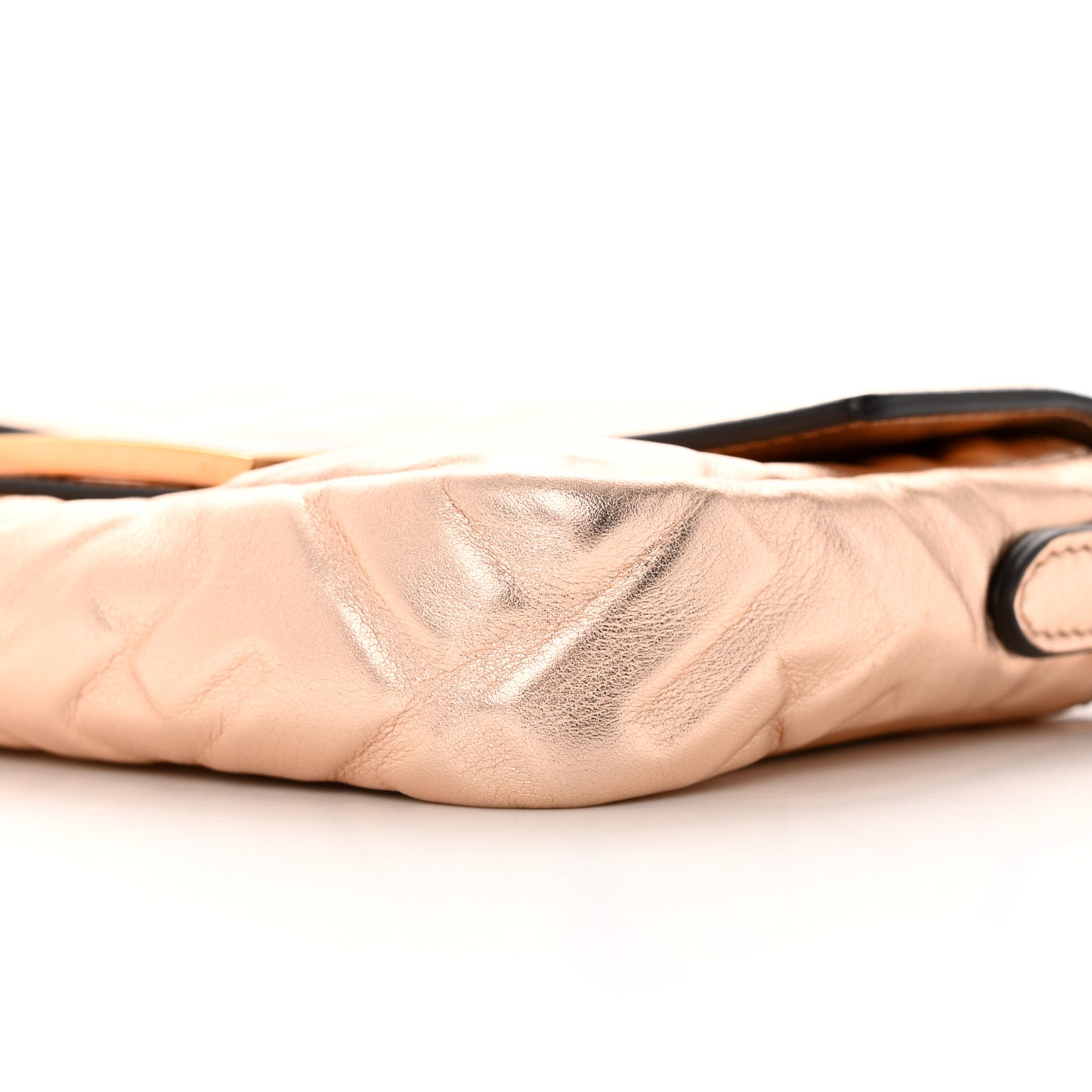 Vitello Laminato FF 1974 Embossed Mini Baguette Rame