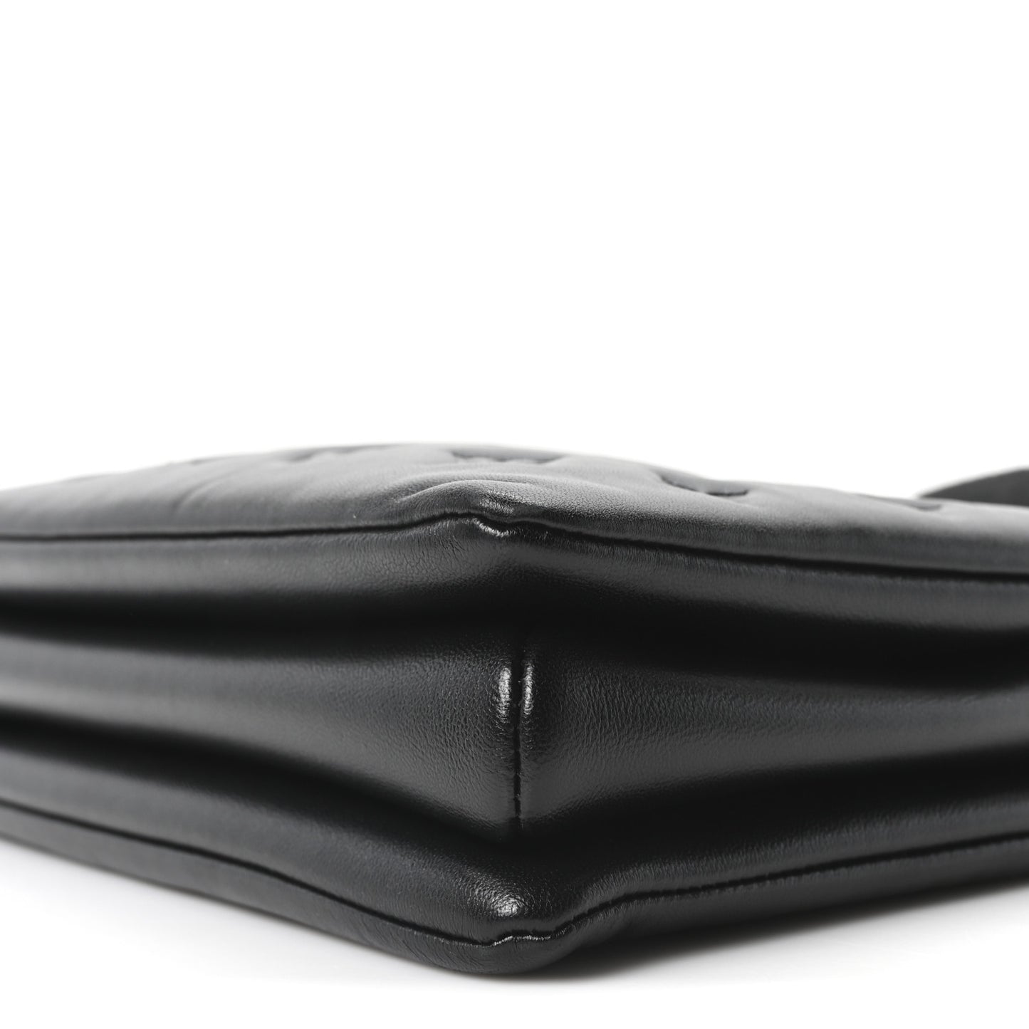Lambskin Embossed Monogram Coussin PM Black
