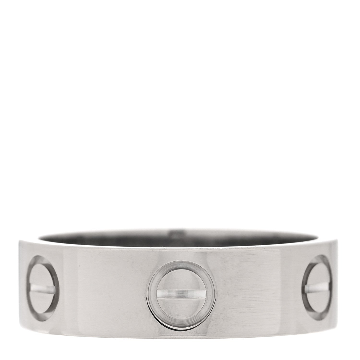 Cartier 18K White Gold 5.5mm LOVE Ring 53 6.5 1 of 4