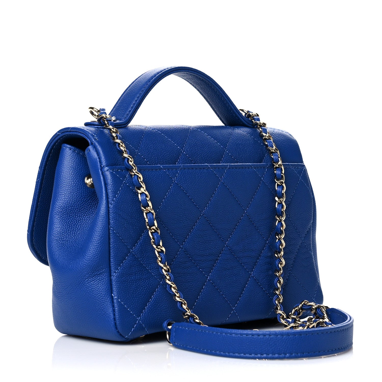 Chanel Caviar Quilted Small Business Affinity Flap Dark Blue 3 of 10