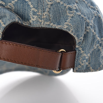 Gucci Denim GG Monogram Baseball Hat L Blue 6 of 7