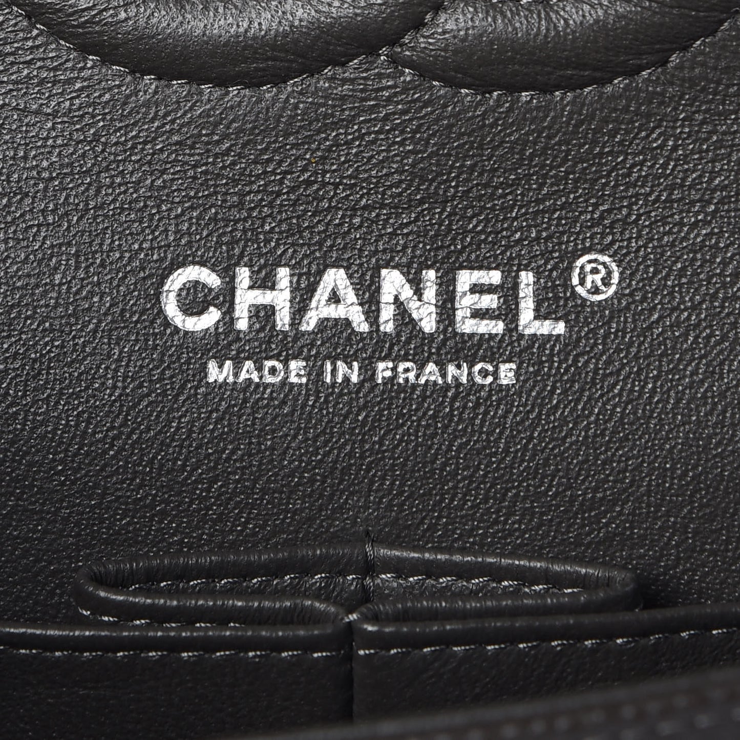 Caviar Quilted Medium Double Flap Dark Grey