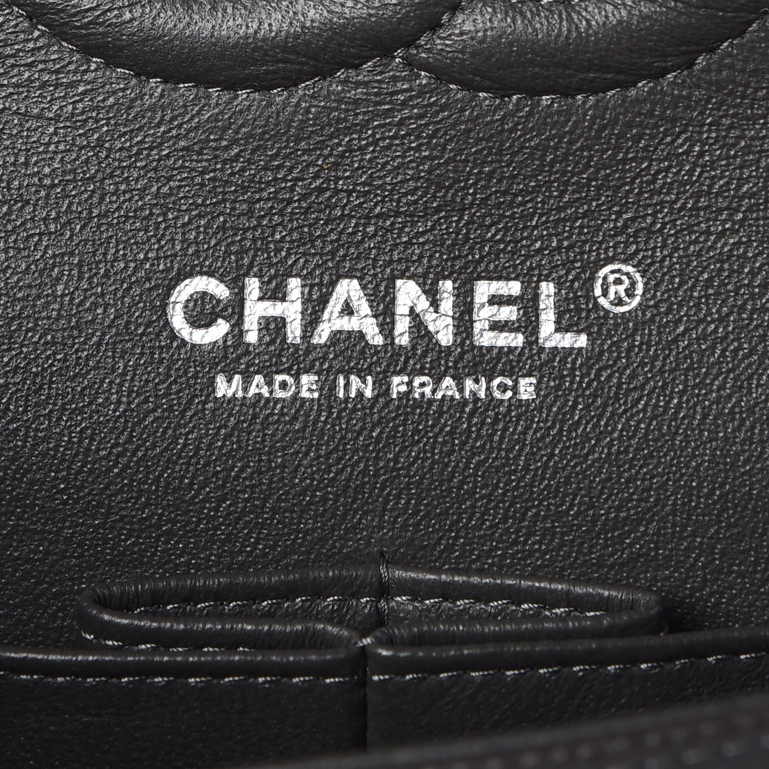 Chanel Caviar Quilted Medium Double Flap Dark Grey 8 of 10