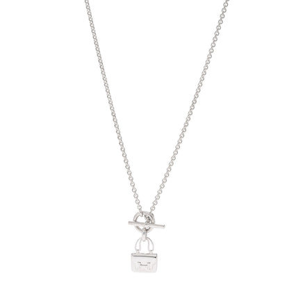 Hermes Sterling Silver Constance Amulettes Pendant Necklace 1 of 6