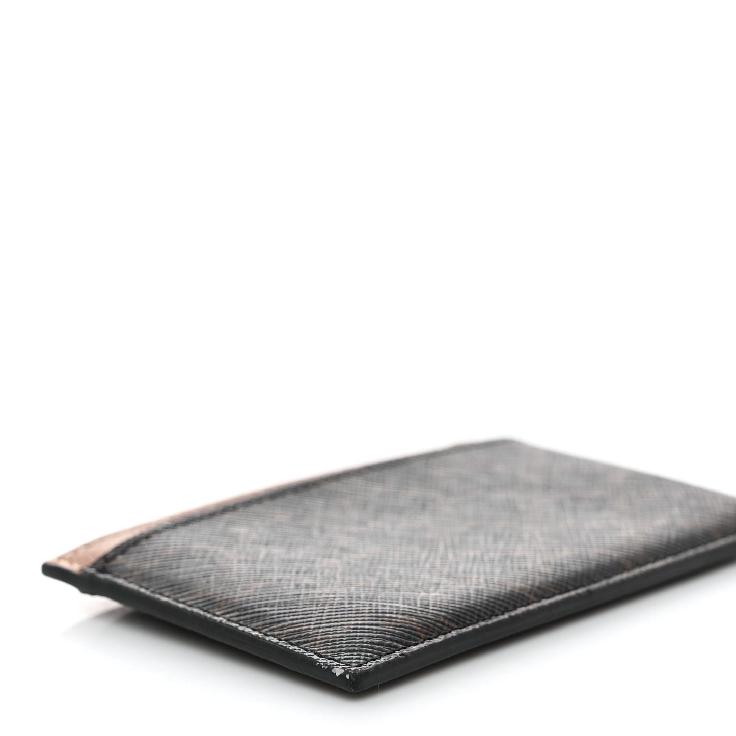 Triomphe Canvas Card Holder Tan